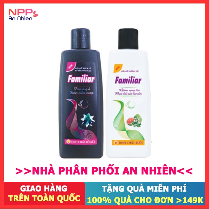 Combo Dầu Gội Familiar Tinh Chất Bưởi và bồ kết chai 250ml- NPP AN NHIÊN