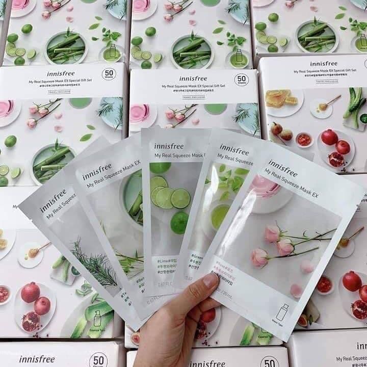 Combo 5 Mặt nạ giấy Innisfree Bất Kỳ 20ml