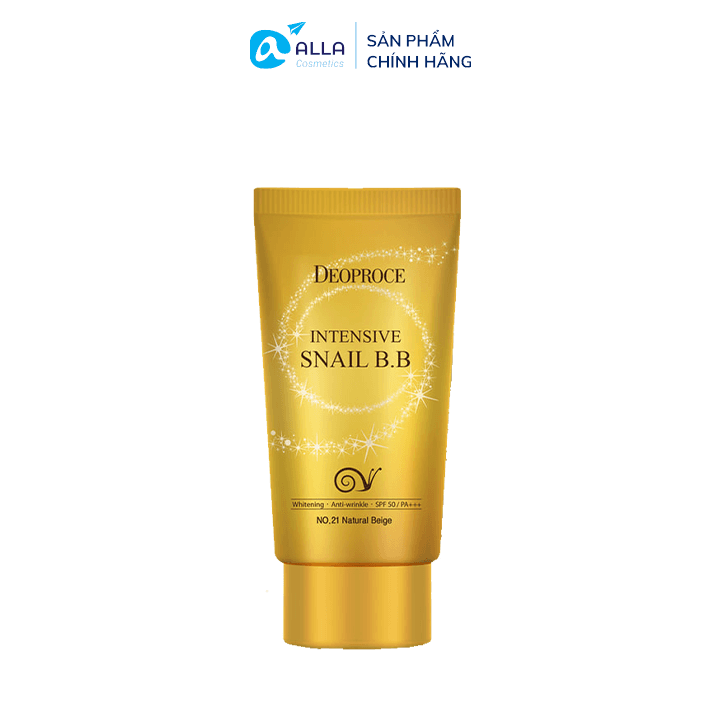 [HCM]Kem Nền Làm Trắng Da & Cải Thiện Nếp Nhăn Deoproce Intensive Snail B.B Cream SPF50+ PA+++ 50ml