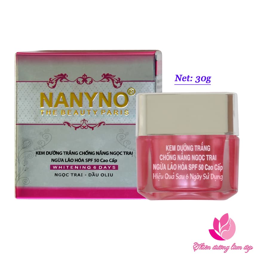[HCM]Kem dưỡng trắng chống nắng Ngọc Trai Ngừa lão hóa Ngọc Trai - Dầu Oliu KEM NANYNO SPF 50 (30g)