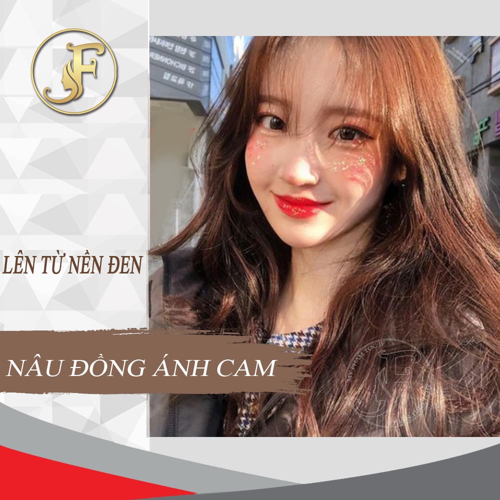 [HCM]tuýp kem nhuộm tóc tại nhà nâu đồng ánh cam- không kèm oxy