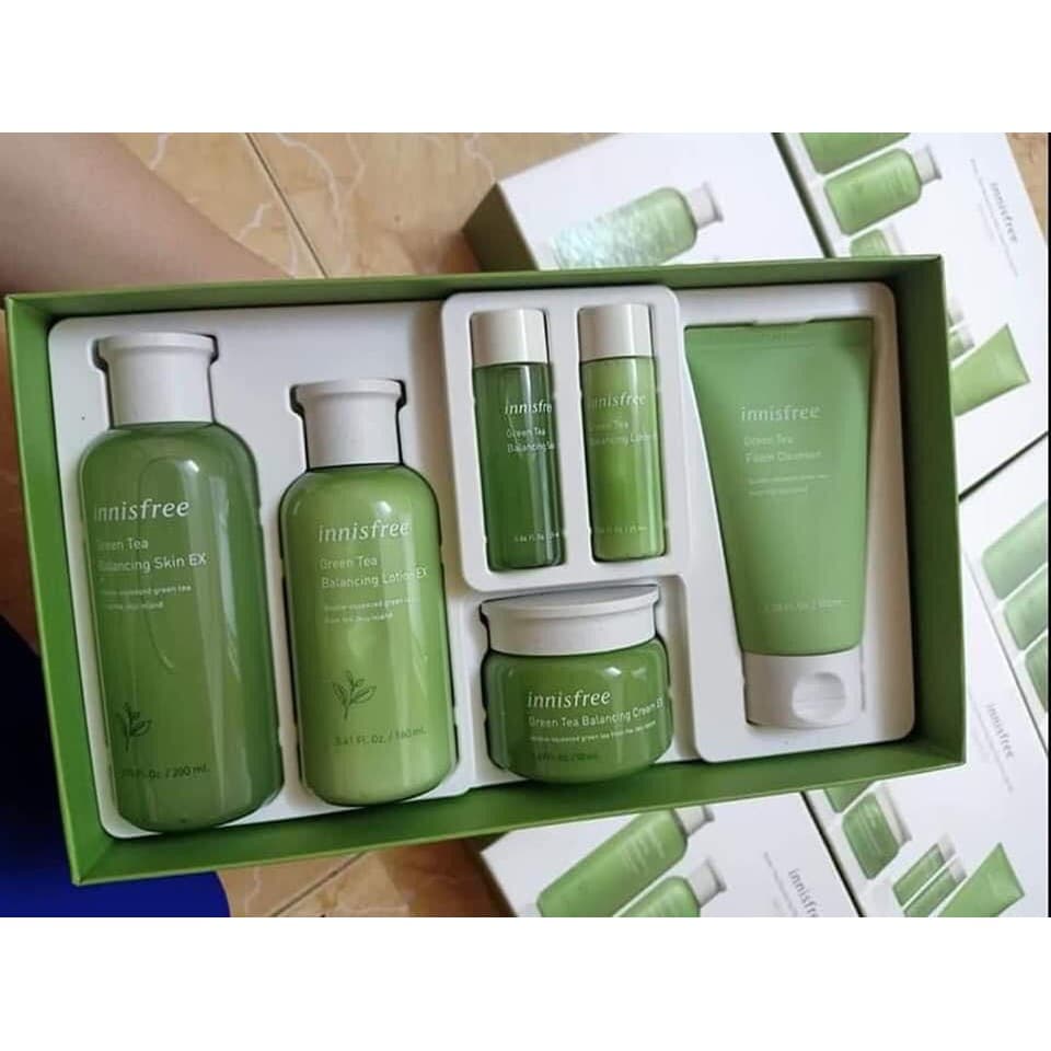 SET DƯỠNG DA TRÀ XANH INNISFREE GREEN TEA 6 món