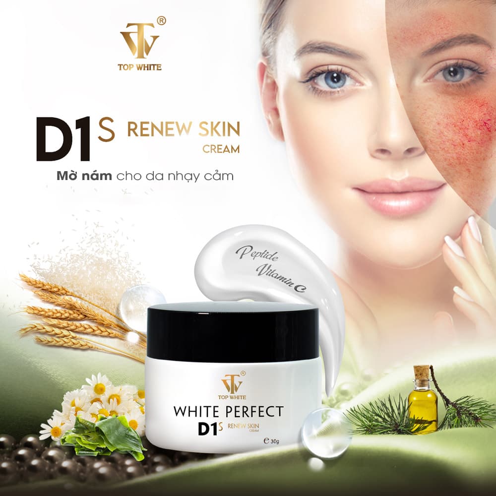 White Perfect D1 kem dưỡng trắng da ngừa nám tàn nhang đồi mồi
