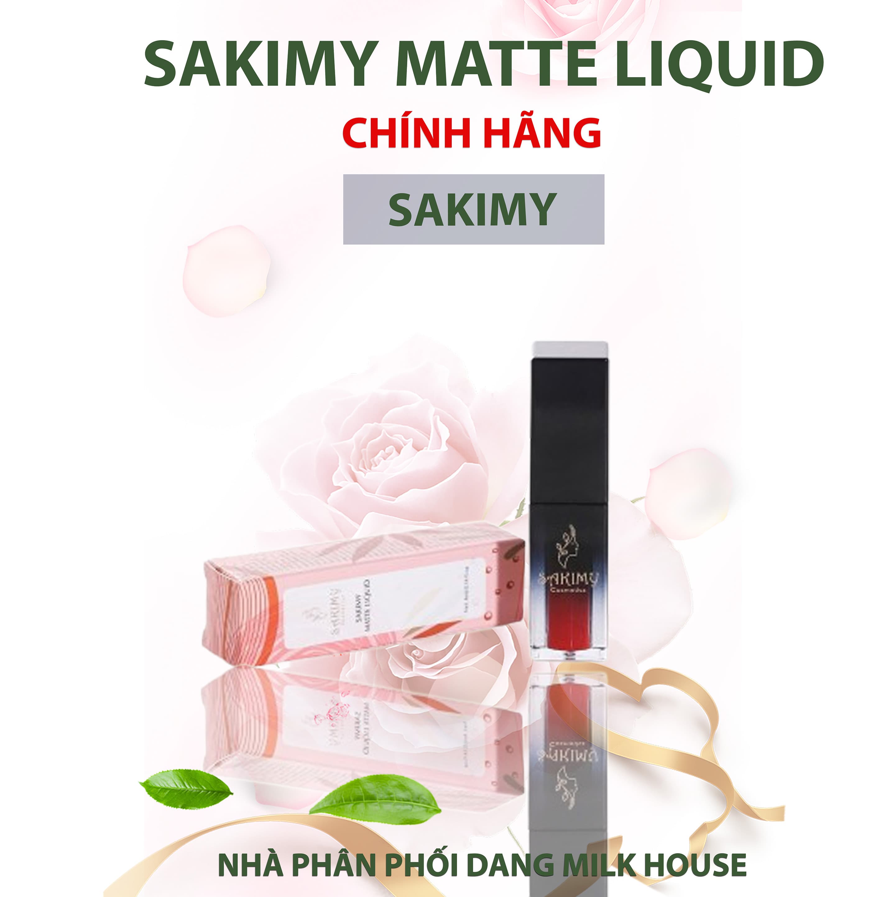 Son Kem Lì không chì SAKIMY MATTE LIQUID an toàn bờ môi xinh (Chính hãng)