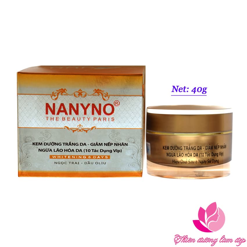 Kem dưỡng trắng Giảm nếp nhăn Ngừa lão hóa da KEM NANYNO 10 tác dụng Vip (40g)