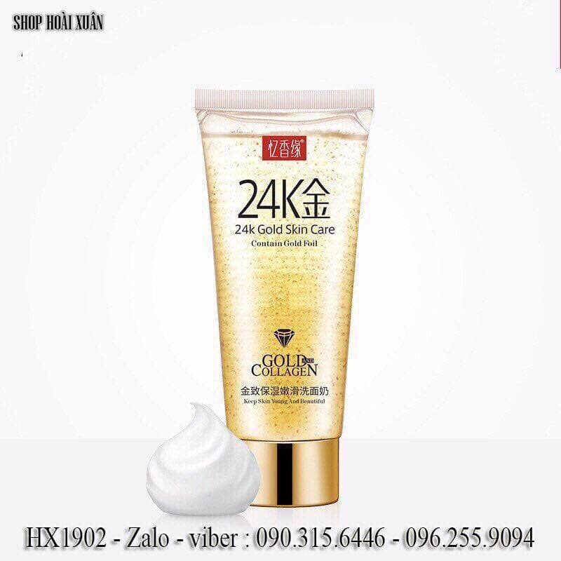 Sữa Rửa Mặt Cho Da mụn Gold 24k Skin Cleanser thích hợp cho da nhạy cảm - HX1902