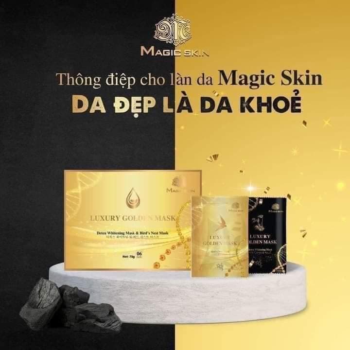 [HCM]Magic Skin Ủ Yến Thải Độc Mặt Nạ Dưỡng Trắng Thải Chì Luxury Golden Mask