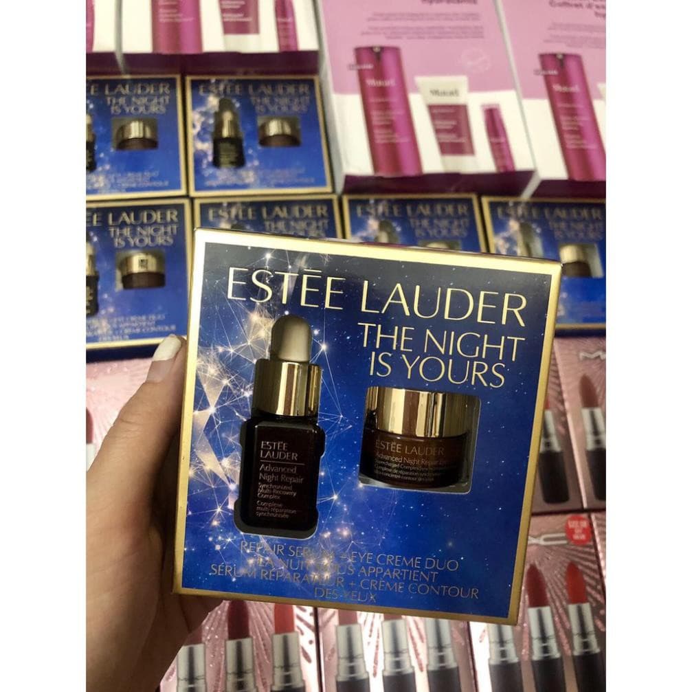 Set mini Estee Lauder serum 7ml + kem mắt 5ml