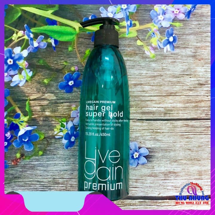 [HCM]Gel cứng Livegain Premium Hair Gel Super Hold 450ml Hàn Quốc