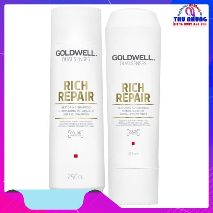 [HCM]Dầu gội xả Goldwell Rich Repair siêu phục hồi tóc hư 250ml/200ml