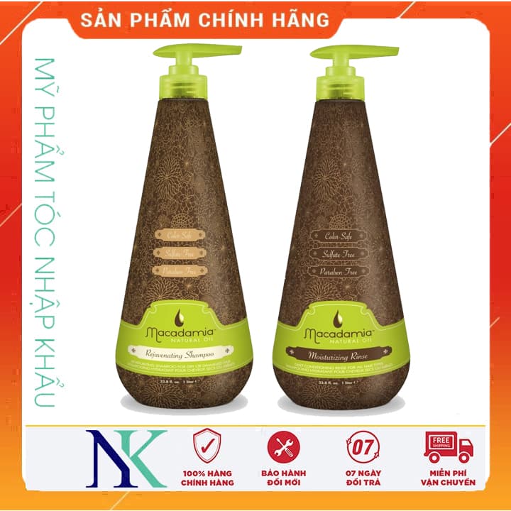 [HCM]Dầu Gội Xã Macadamia Trẻ Hóa Phục Hồi Tóc Hư Tổn 1000Ml
