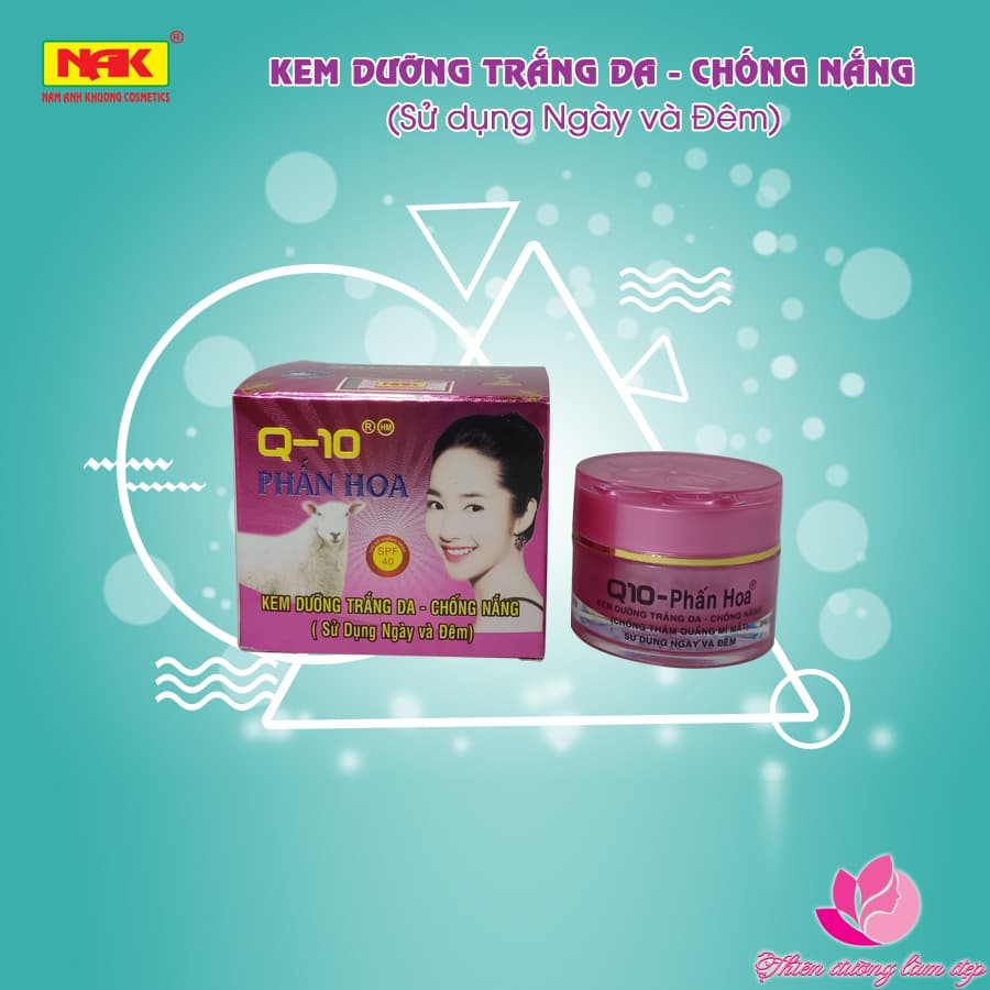 [HCM]Kem dưỡng trắng da Chống nắng Chống thâm quầng mí mắt Ngày và Đêm Q-10 PHẤN HOA 20g