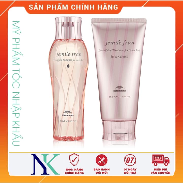 [HCM]Dầu Gội Xả Milbon Jemile Fran (Diamond) Cho Tóc Khô Xơ Hư Tổn 200Ml