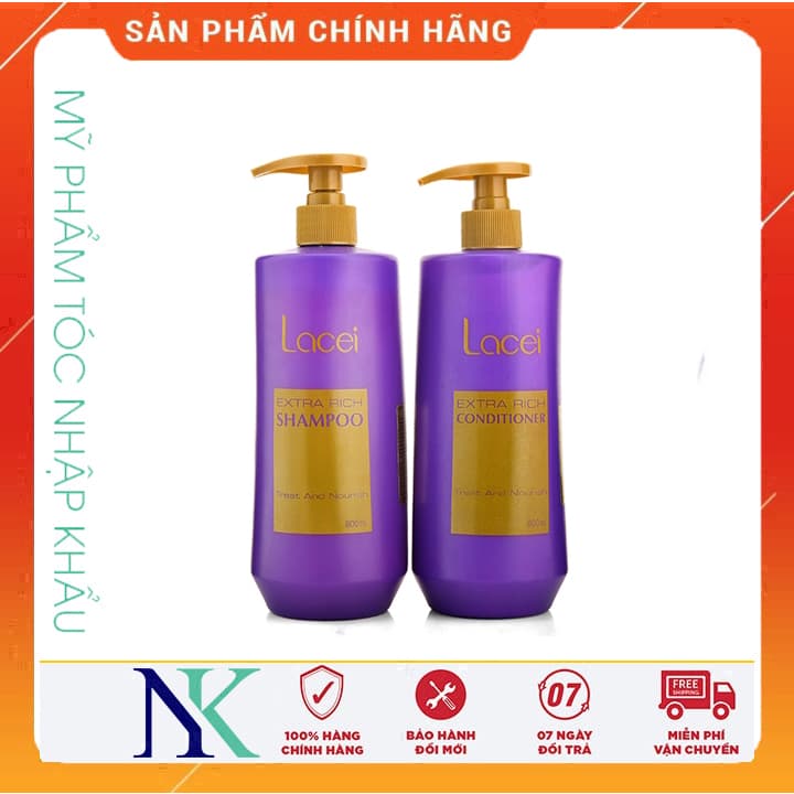 [HCM]Dầu Gội Xã Lacei Extra Rich Dưỡng Ẩm Cho Tóc Khô 800Ml