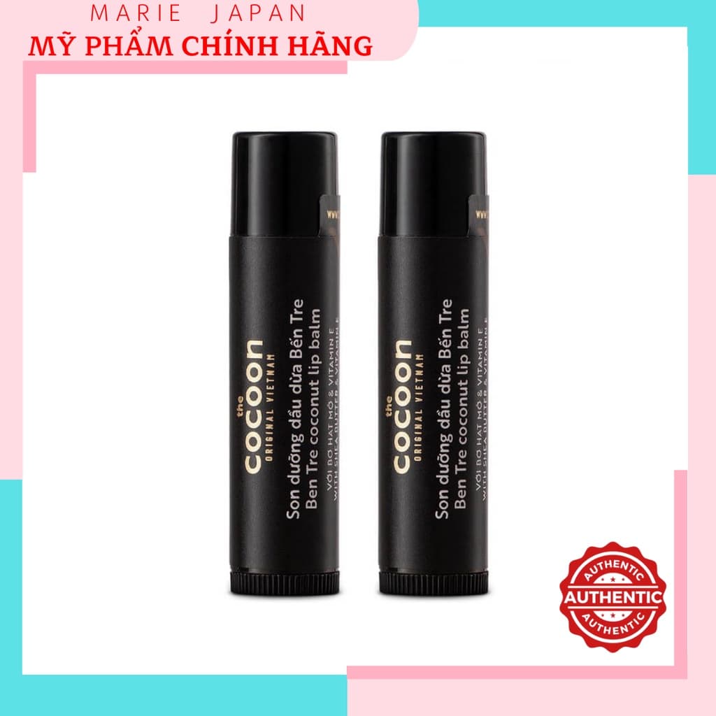 [HCM]Son Dưỡng Dầu Dừa Bến Tre Cocoon Coconut Lip Balm 5g