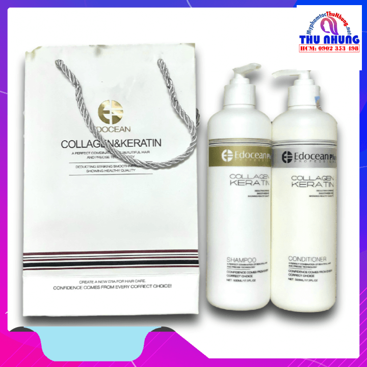 [HCM]Bộ dầu gội xả Edocean phục hồi mềm mượt ngăn rụng tóc 500ml
