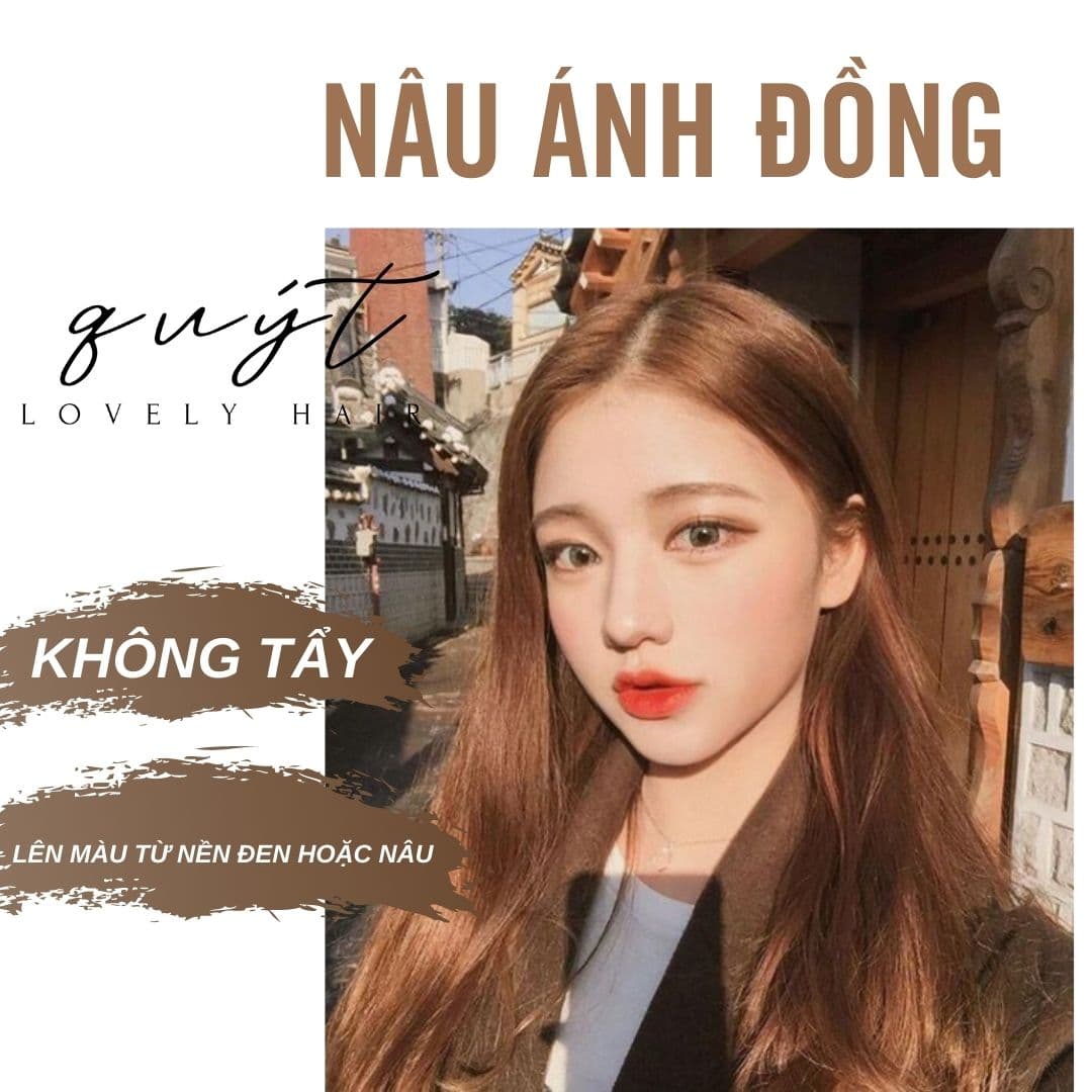 [HCM]THUỐC NHUỘM TÓC NÂU ÁNH ĐỒNG+TẶNG KÈM OXY-LÊN TỪ NỀN ĐENNÂU