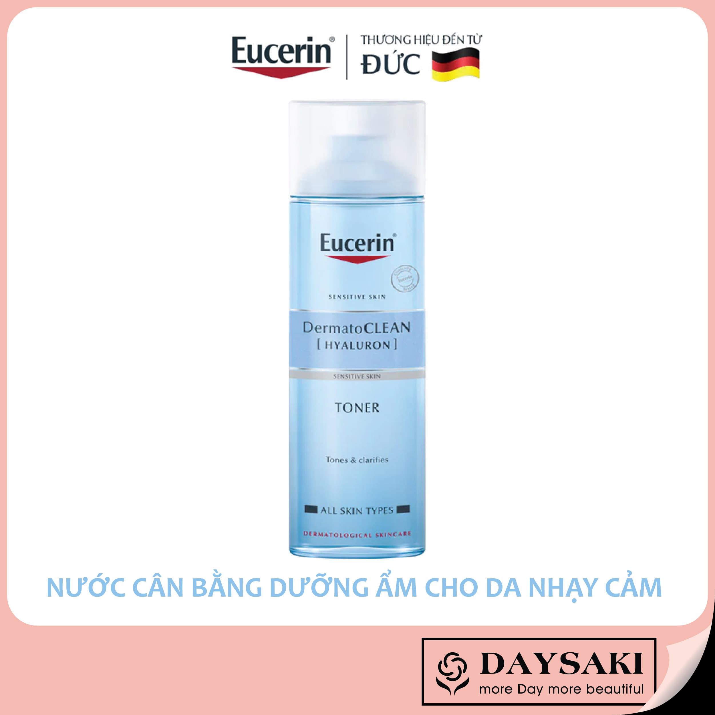 [HCM]Eucerin Nước Hoa Hồng Cho Da Nhạy Cảm DermatoCLEAN Clarifying Toner 200ml