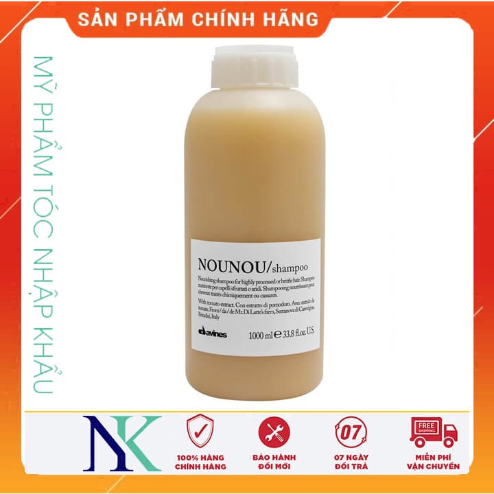 [HCM]Dầu Gội Nuôi Dưỡng Làm Dầy Chắc Khỏe Thân Tóc Nounou Davines 1000Ml