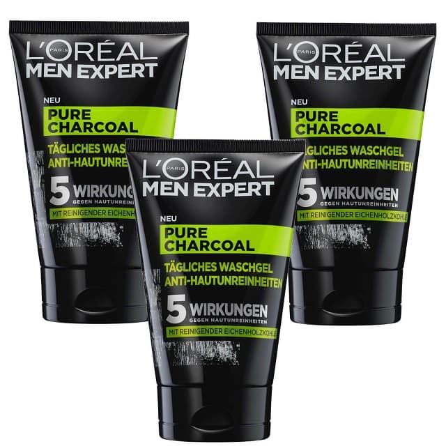 SỮA RỬA MẶT CHO NAM L’OREAL MEN EXPERT PURE CHARCOAL WASHGEL 100ML
