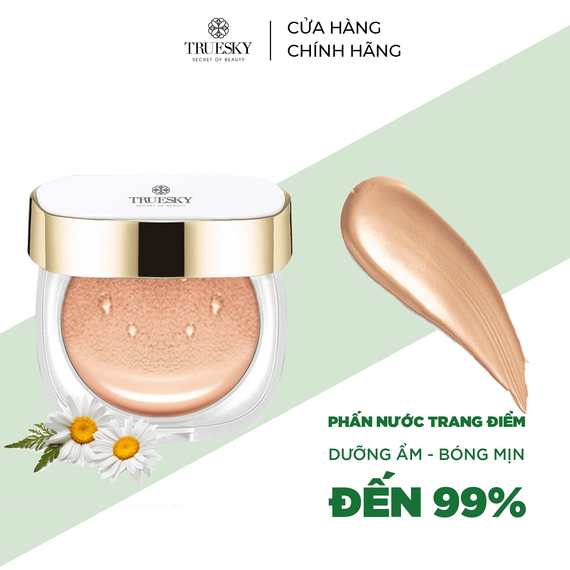 [HCM]Phấn nước Truesky Version 2 giúp che khuyết điểm mỏng mịn che phủ tốt  lâu trôi tông sáng 15g - Miracle BB Cushion SPF 30/PA +++