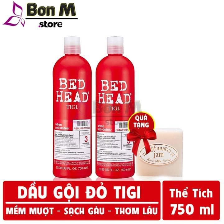 Dầu Gội Tigi Đỏ Bed Head Phục Hồi Tóc Hư Tổn Chai 750ml Chính Hãng