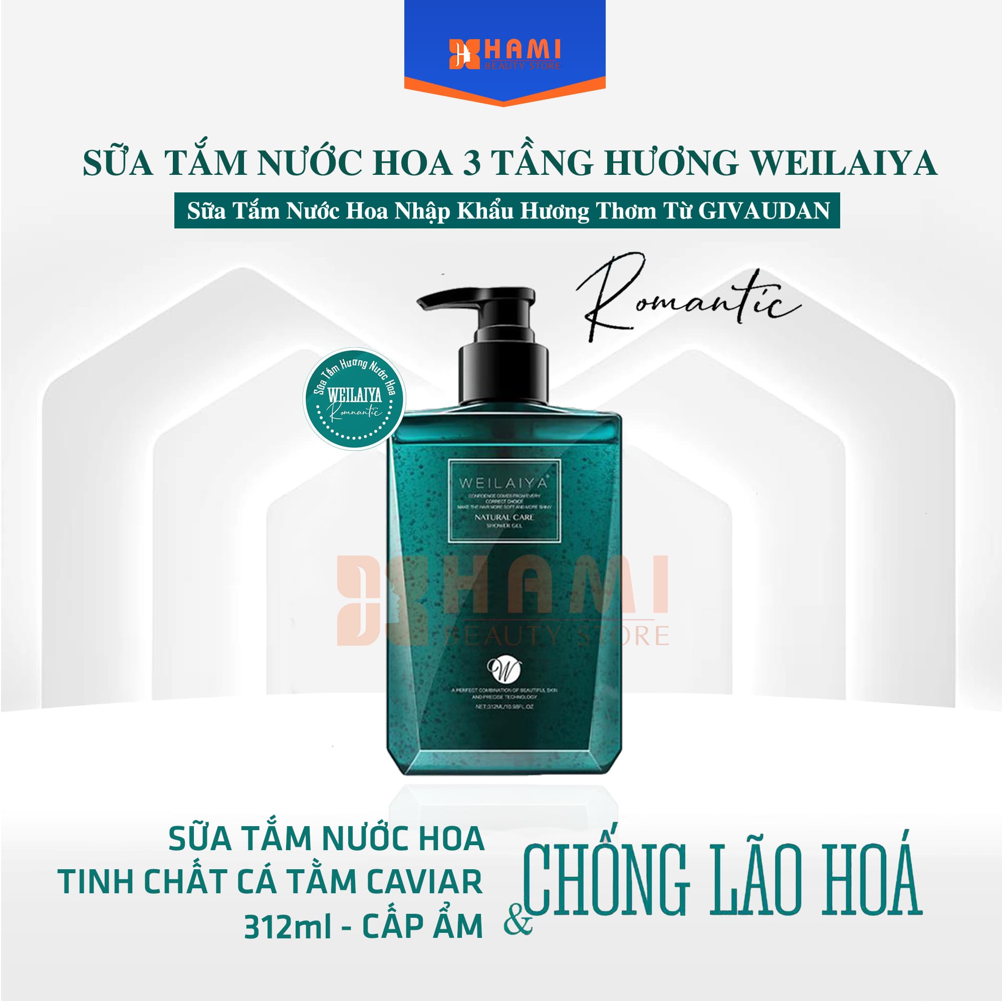 Sữa Tắm Cấp Ẩm Mềm Da Hương Nước Hoa Weilaiya - Mua 1 Tặng 1