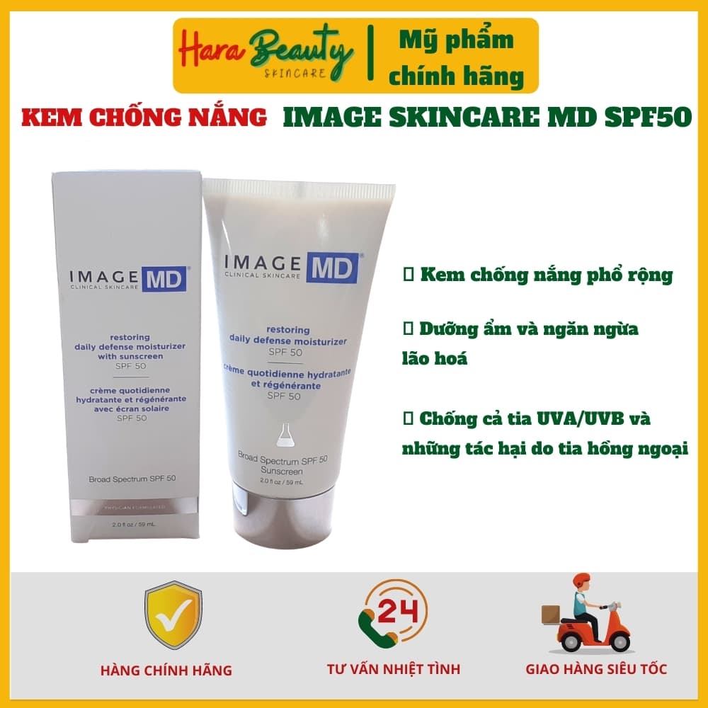 Image MD Restoring Daily Defense Moisturizer SPF 50+  Kem chống nắng dưỡng trắng chống lão hóa