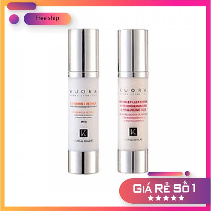 [HCM]Bộ Đôi Chăm Sóc Da Lão Hóa Thâm Nám và Không Đều Màu - Dùng Cho Da Khô - Kuora Dermocosmetic