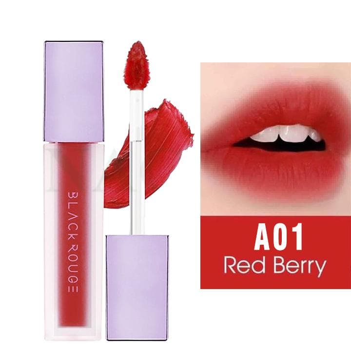 Son Kem Lì mềm môi Black Rouge Air Fit Velvet Tint Hàn Quốc Version 2 (A01: Red Berry)