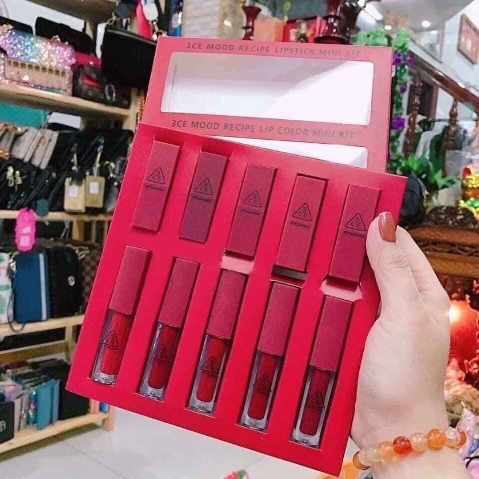 Set son 3BA.C.E  10 cây (5 son kem - 5 son thỏi)