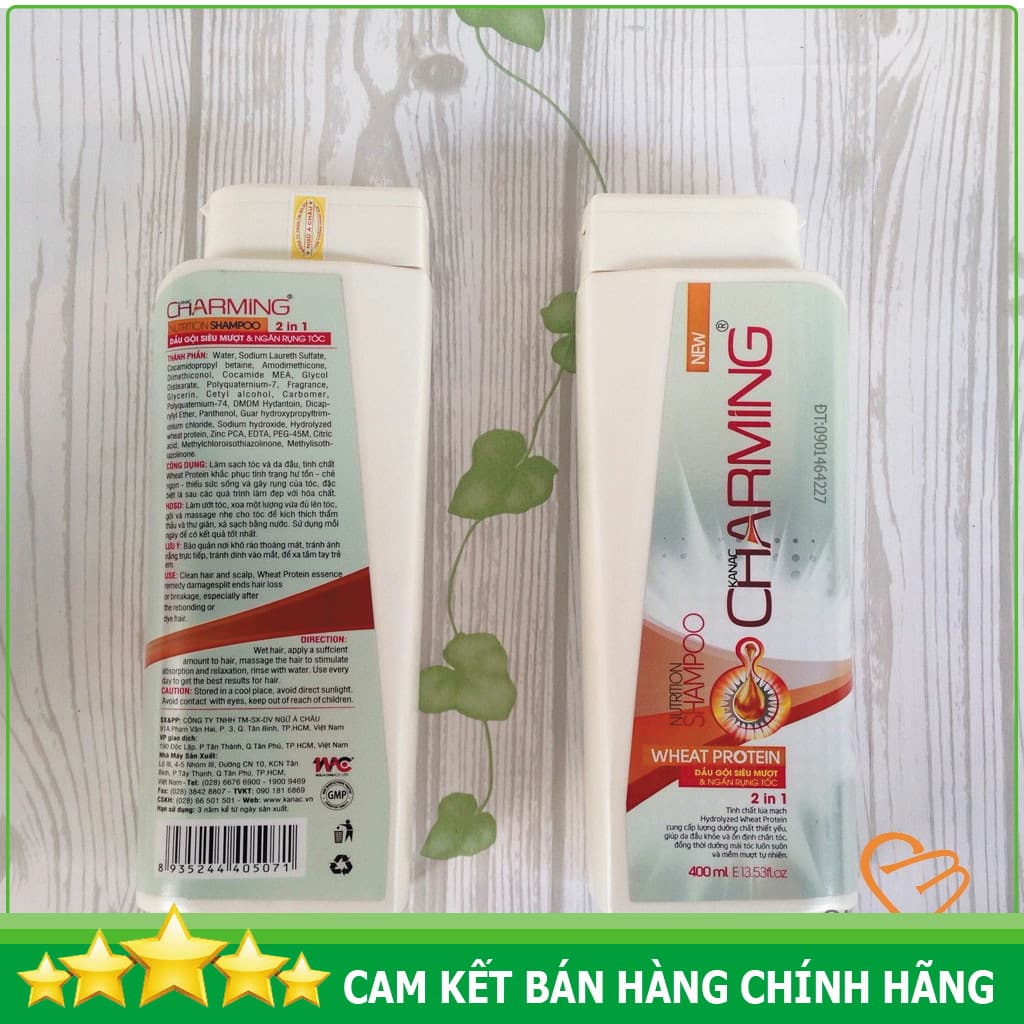 [HCM]Dầu gội siêu mượt và giảm gãy rụng tóc Charming 400ml