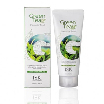 Sữa rửa mặt trắng da se khít lỗ chân lông ISK trà xanh Hàn Quốc 100ml