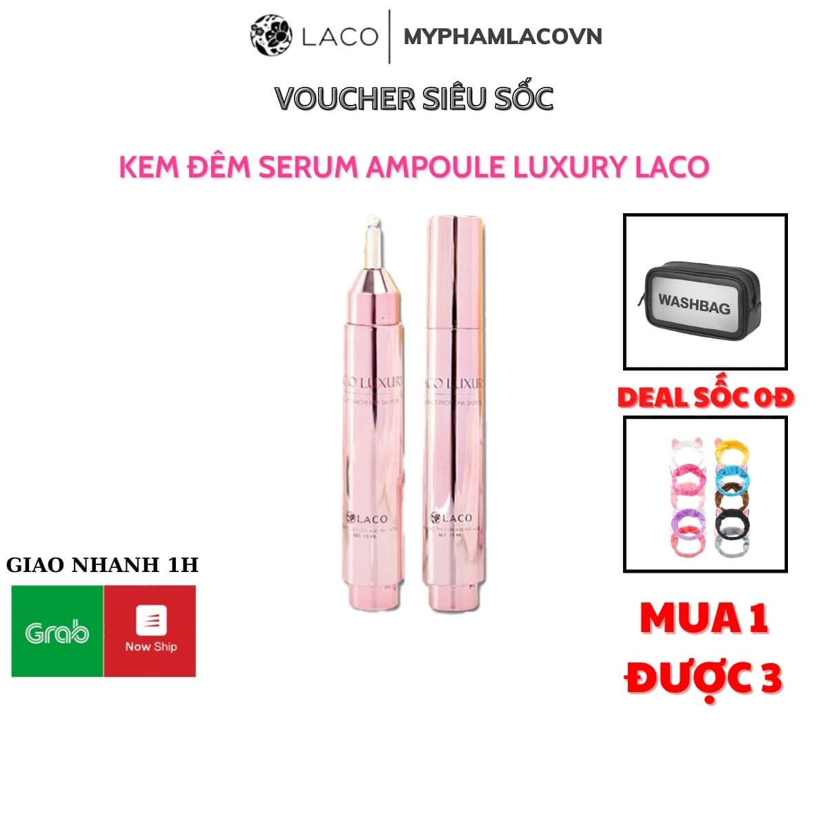 Dưỡng Ban Đêm Luxury Ampoule DNA Laco + KÈM QUÀ TẶNG Giúp Dưỡng Ẩm Cho Da Tăng Độ Đàn Hồi Phục Hồi Nếp Nhăn Giúp Da Trắng Sáng Hơn