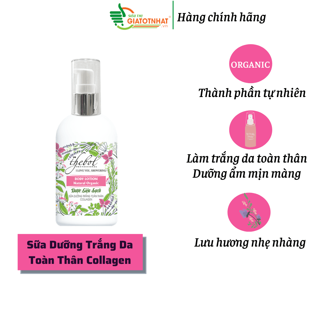 Sữa Dưỡng Thể Trắng Da Toàn Thân Collagen Thebol