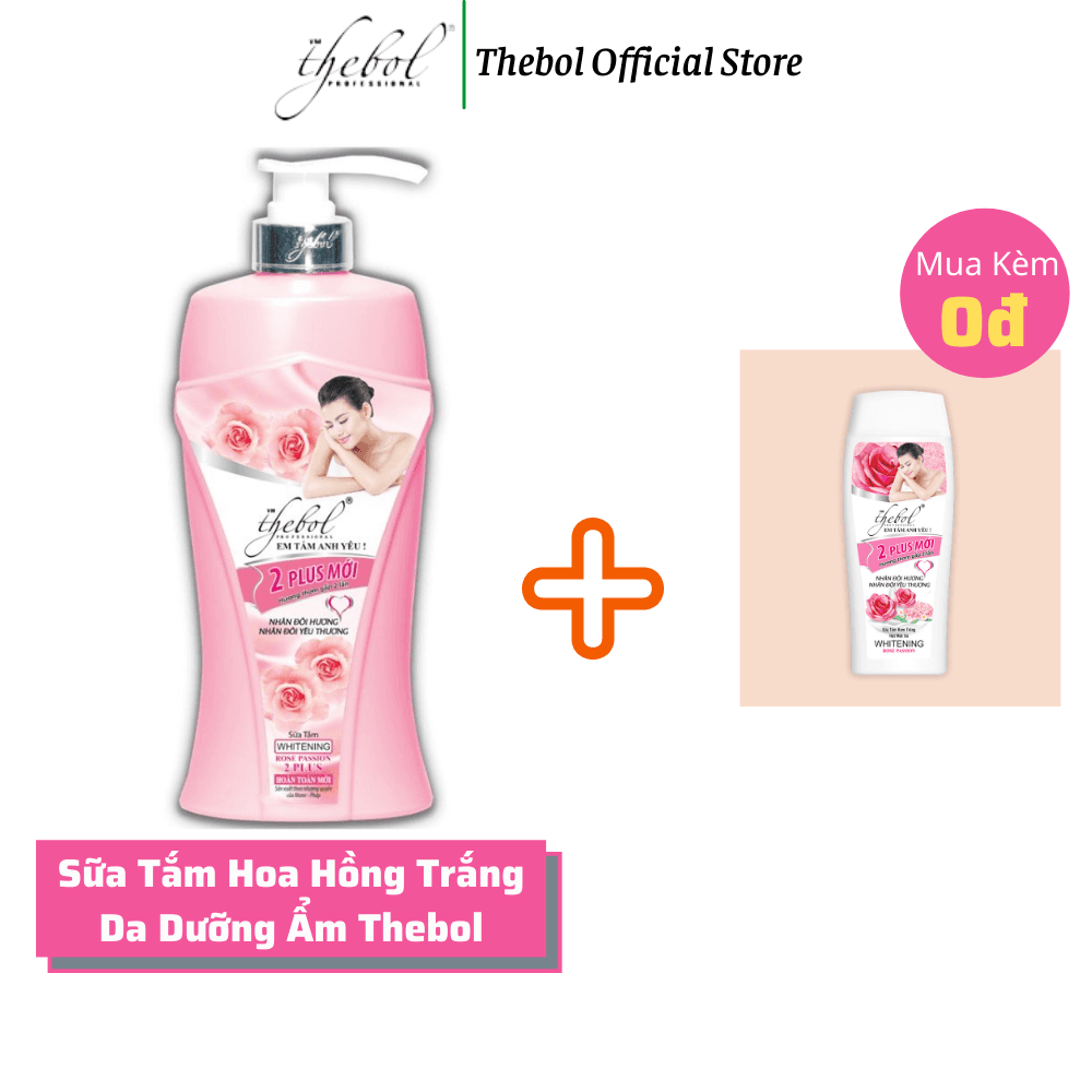 [HCM]Sữa tắm hoa hồng nước hoa tinh chất thảo dược dưỡng ẩm trắng da Thebol 2 Plus 925g + Sữa tắm kem trắng hạt massage chiết xuất Hoa Hồng Trắng Thebol 226g