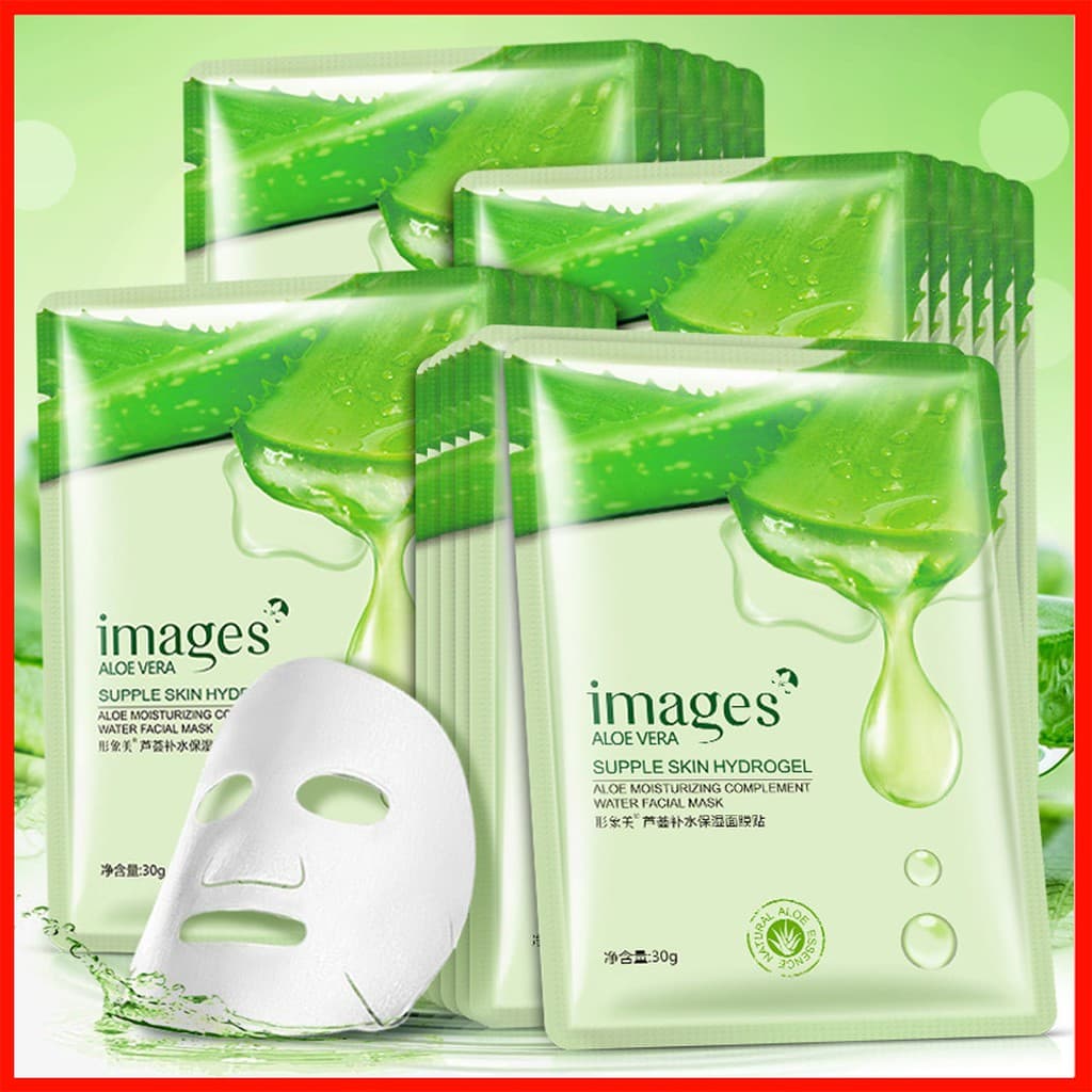 [ GIẢM 50% ] Mặt Nạ Nha Đam  Lô Hội Images - Mặt Nạ Dưỡng Trắng Da  giữ ẩm trắng mịnse khít lỗ chân lông