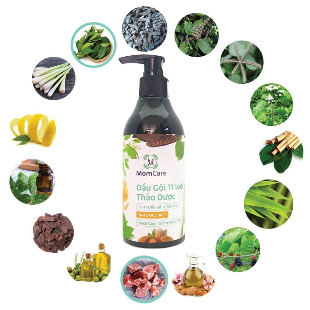 Dầu gội trị rụng tóc trị gầu giúp mọc tóc THẢO DƯỢC MOMCARE 300ml