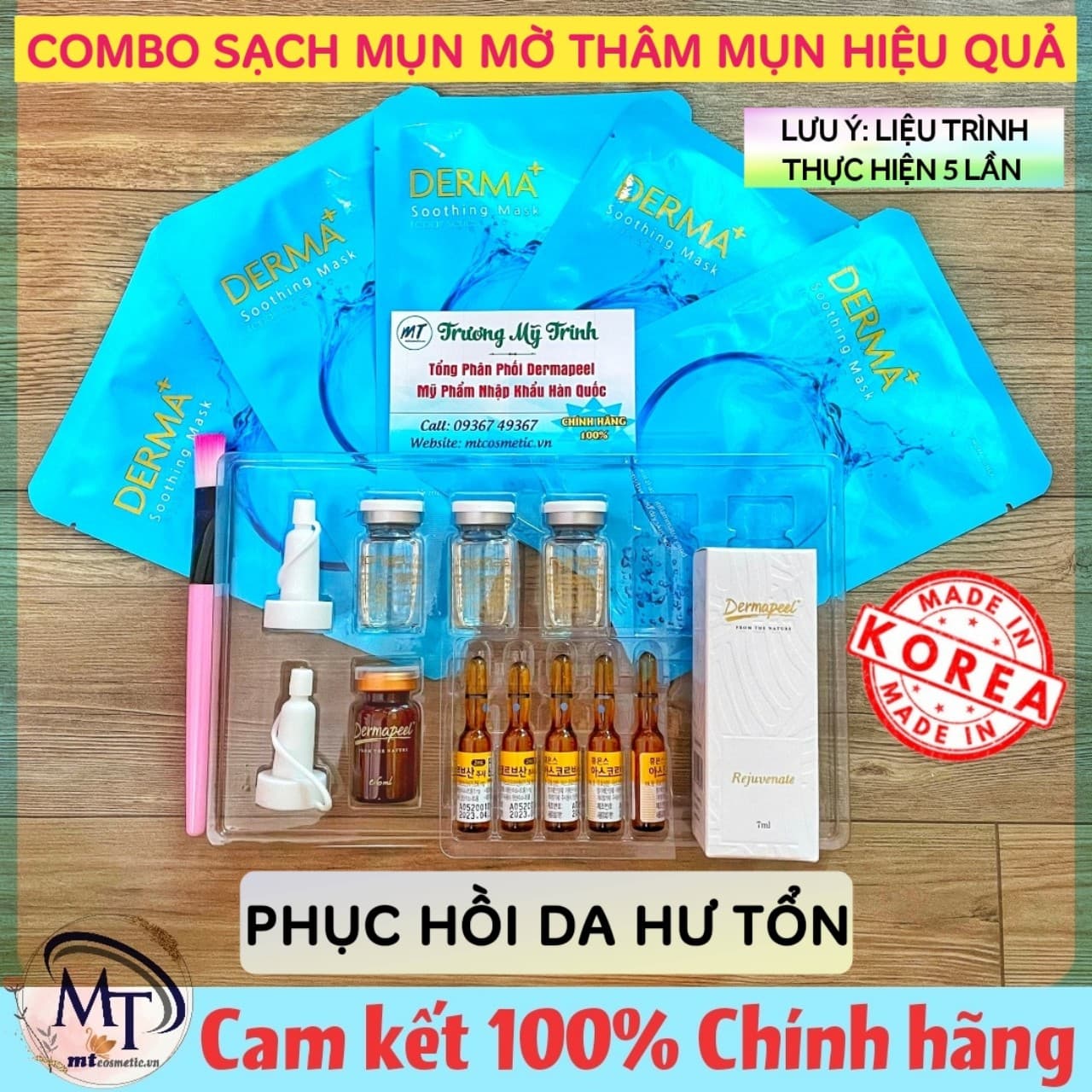 Bộ Tảo Trứng Cá Tuyết Dermapeel+ KẾT HỢP SERUM TRỨNG CÁ TUYẾT Dermapeel - SẠCH MỤN - PHỤC HỒI DA - DA CĂNG BÓNG TRẮNG SÁNG - HÀN QUỐC