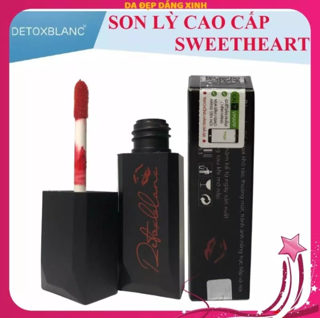 Son kem lì Detox Blanc Siêu mịn màu Sweetheart