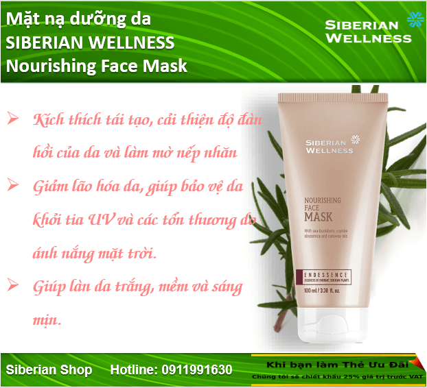 [HCM]Mặt nạ dưỡng da SIBERIAN WELLNESS Nourishing Face Mask