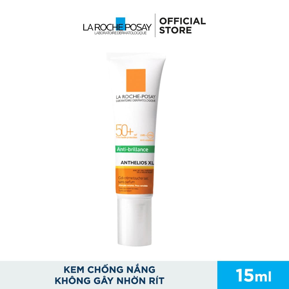 La Roche Posay - Kem chống nắng không màu kiểm soát dầu Anthelios XL Dry Touch Gel-Cream SPF 50+ UVB & UVA 15ml