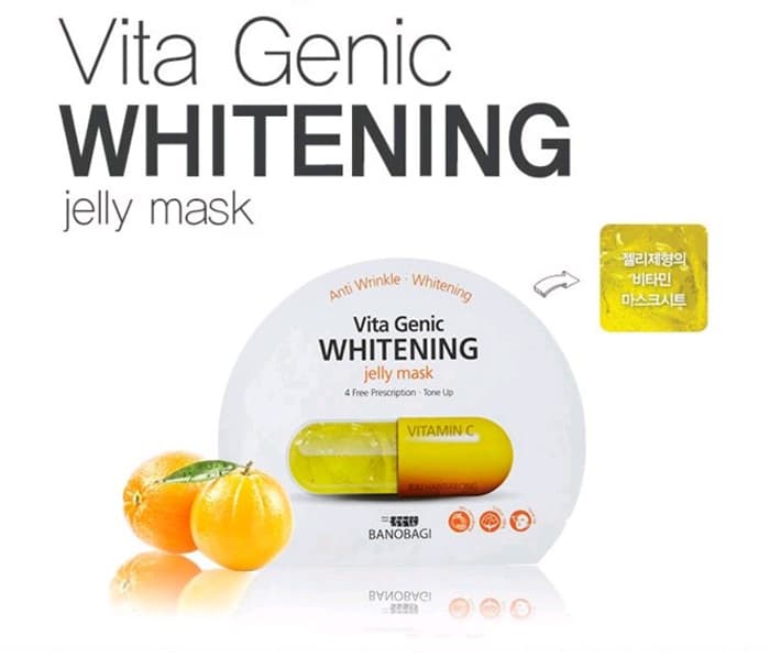 Combo 10 Miếng Mặt Nạ Giấy Banobagi Vita Genic Jelly Mask Vitamin C Mẫu Mới | Màu Đỏ (Vitamin A)