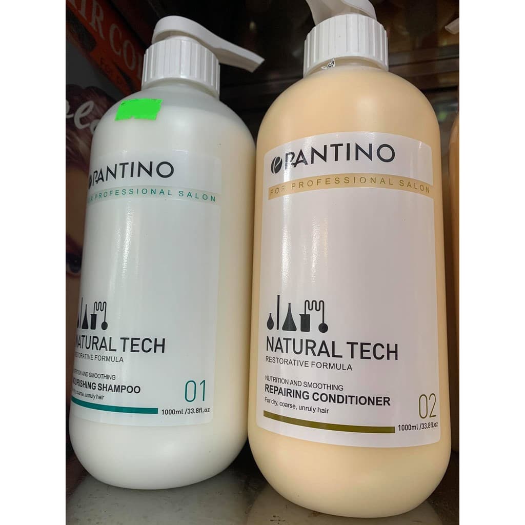 Cặp dầu gội xả dưỡng sinh gầu nấm PANTINO 1000ml x2
