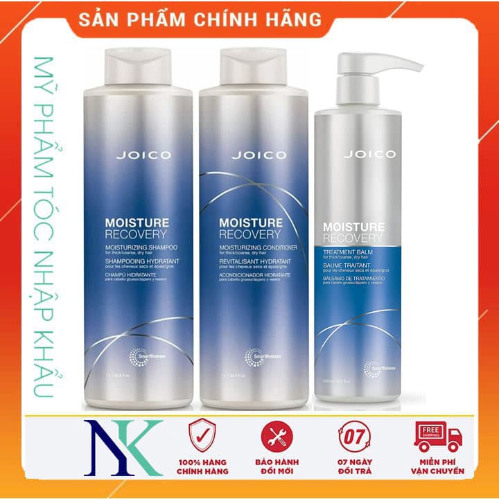 [HCM]Bộ Dầu Gội - Xả - Hấp Dưỡng Ẩm Rong Biển Joico Moisture (Lớn)