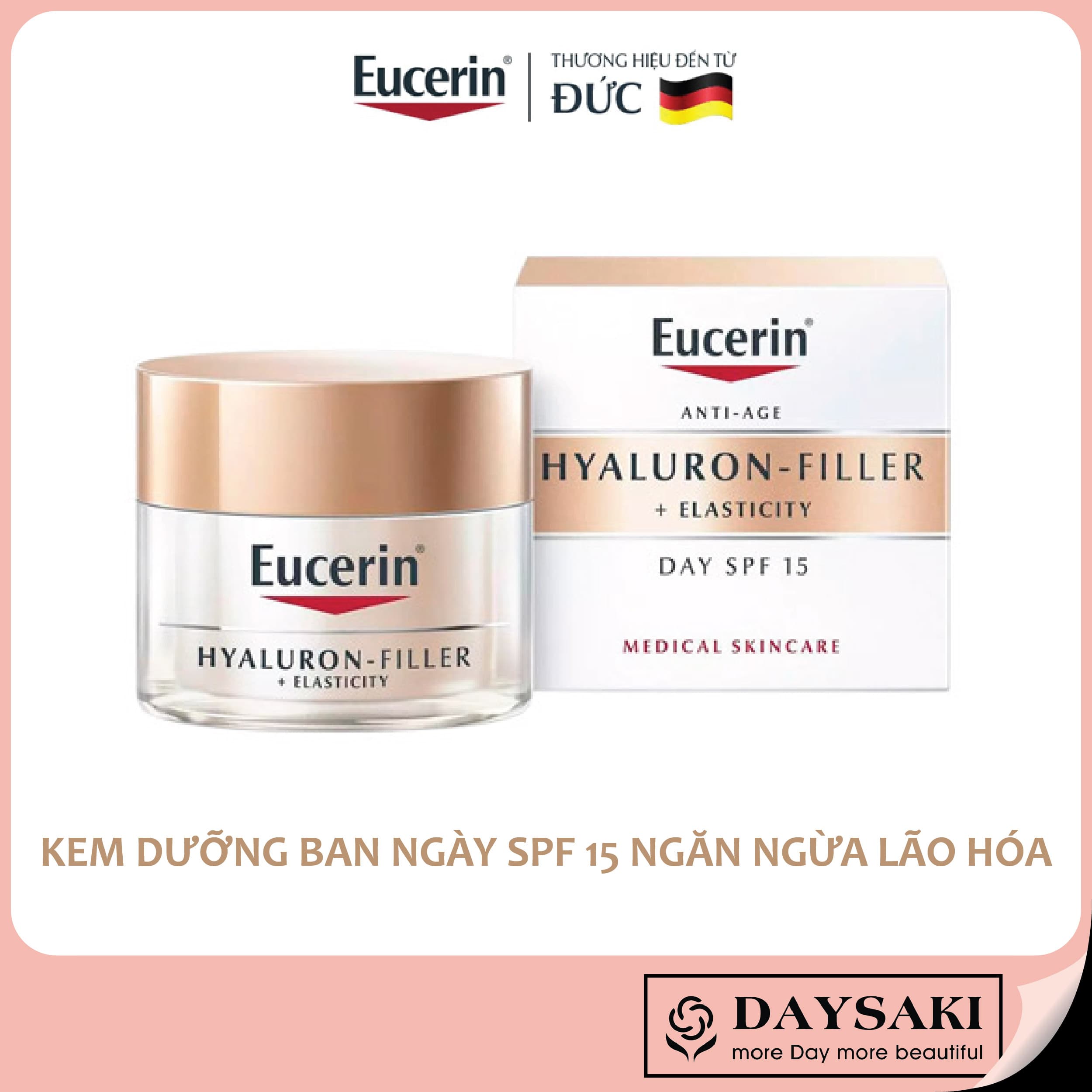 [HCM]Eucerin Kem Dưỡng Ban Ngày Ngăn Ngừa Lão Hóa SPF15 Elasticity Filler Day Cream 50ml