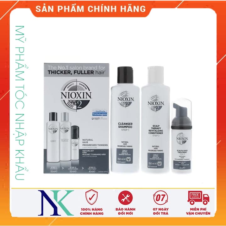 [HCM]Bộ Dầu Gội Nioxin Trialkit Chống Rụng Tóc ( Hệ Thống 2 )