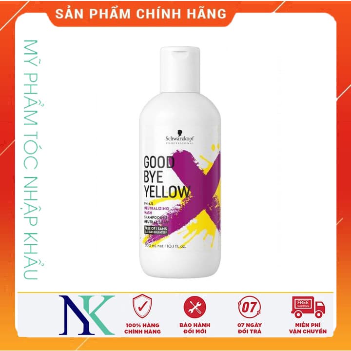 [HCM]Dầu Gội Schwarzkopf Dành Cho Tóc Bạch Kim Goodbye Yellow 300Ml