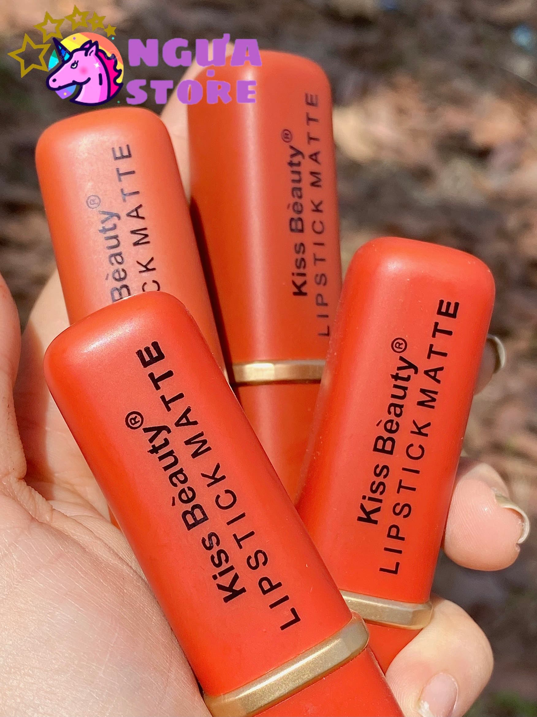 🦄 Son lì KISS BEAUTY 35795 matte lipstick lâu trôi mềm mịn căng bóng dưỡng môi sỉ rẻ
