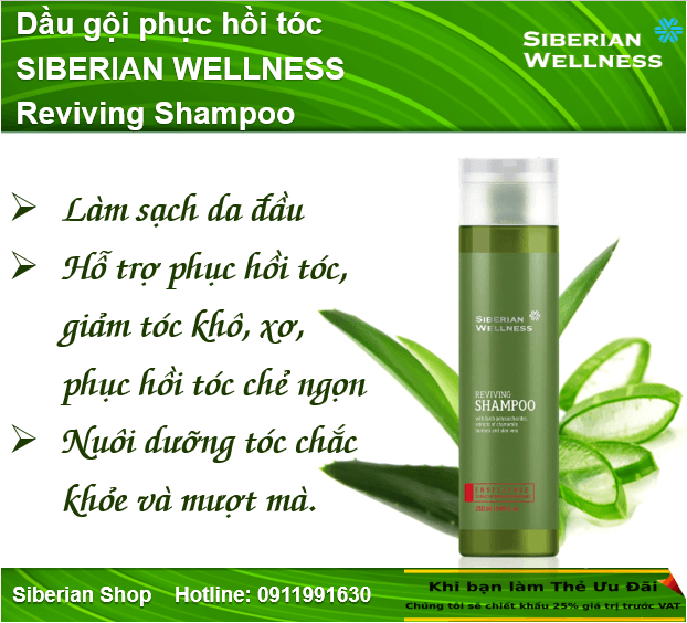 [HCM]Dầu gội phục hồi tóc SIBERIAN WELLNESS Reviving Shampoo